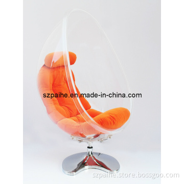 Transparent Perspex Pyriform Swivel Bubble Chair